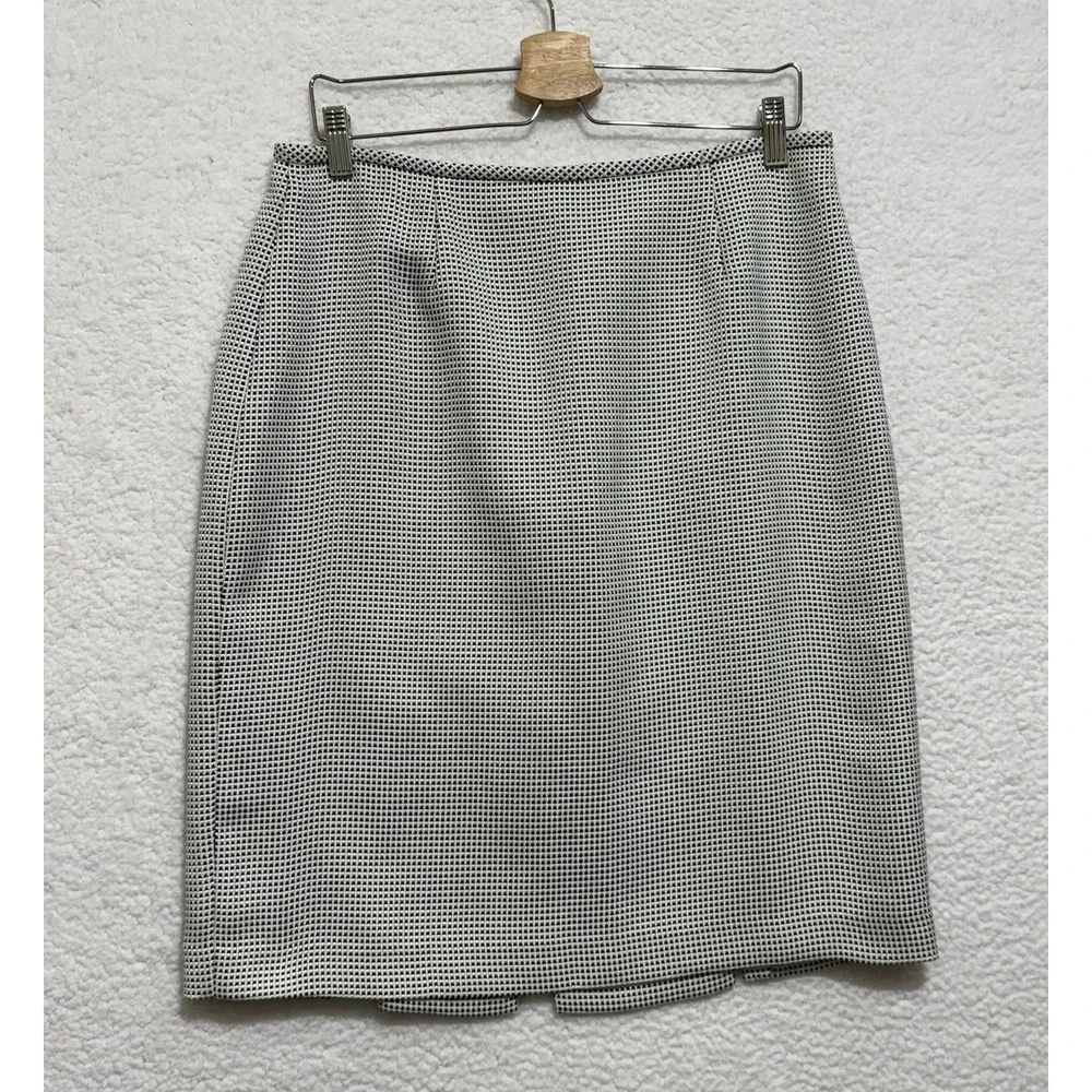 Liz Claiborne Suits Women's Black White Mini Dot Pencil Skirt‎ Size 12